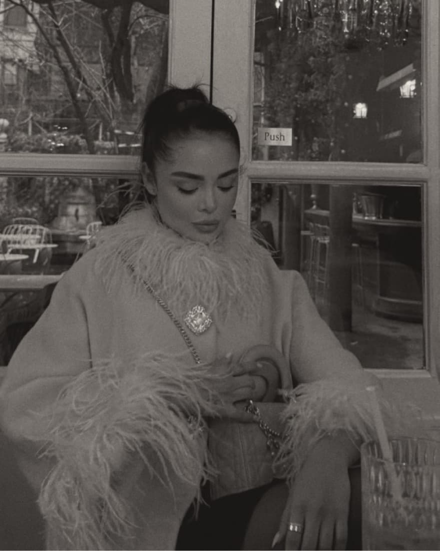 Nana Jaqueline Pink Feathered Coat - Image 2