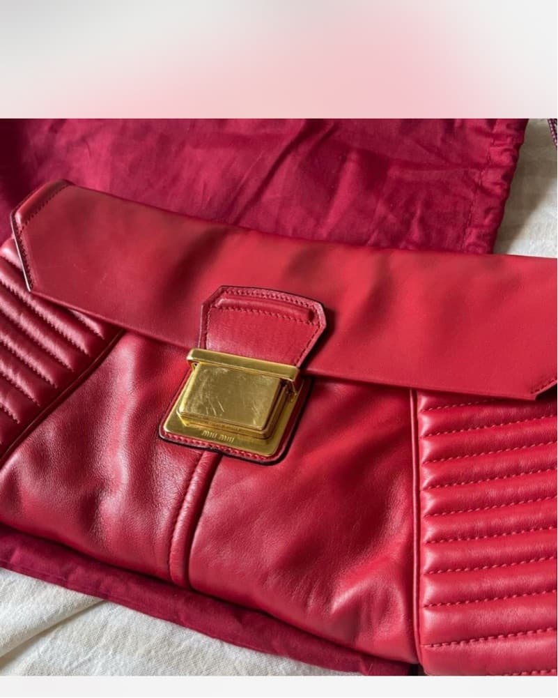 Miu Miu Nappa Biker Pouchette - Image 4