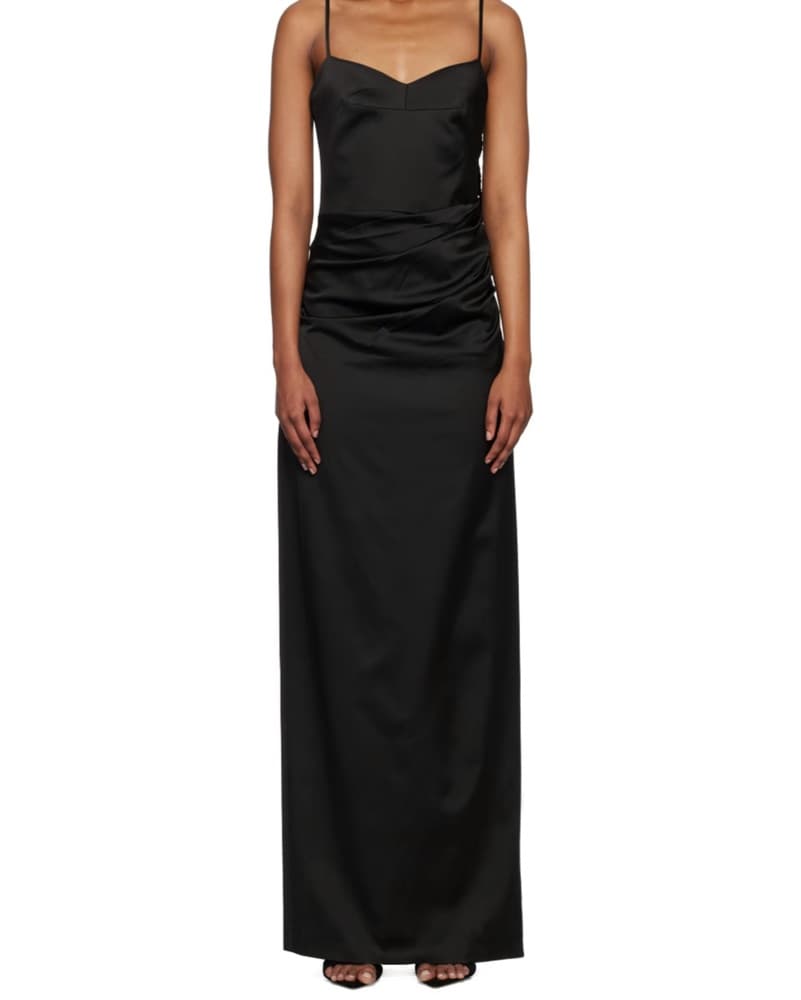 Vona Maxi Dress in Stretch Satin  - Image 3