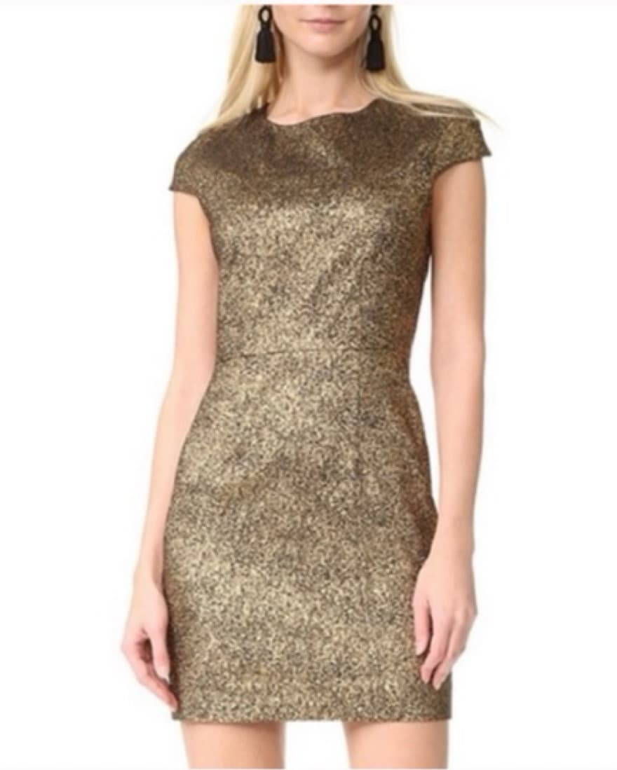 Diane Von Furstenberg Gold Dress - Image 1