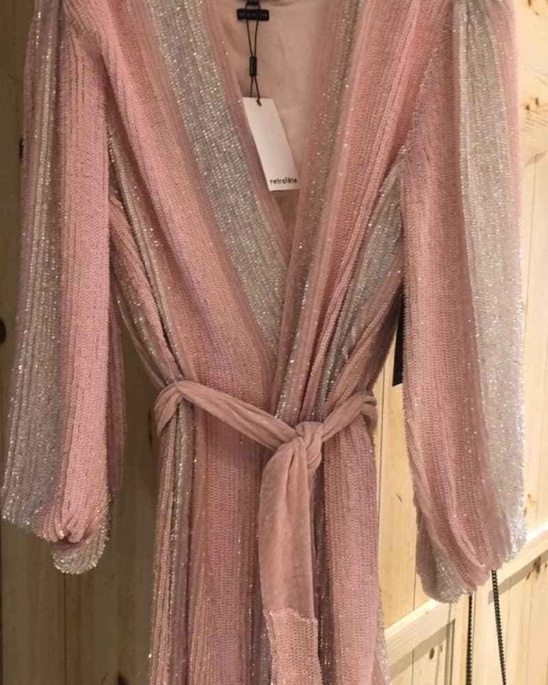 Shimmery Blush Pink Mini Dress - Image 4