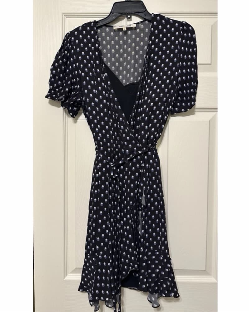 DVF Short Sleeve Polka Dot Wrap Dress - Image 6