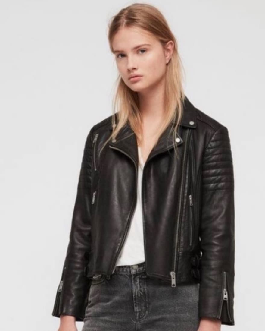 All Saints Leather Jacket, For Sale  - Image 3