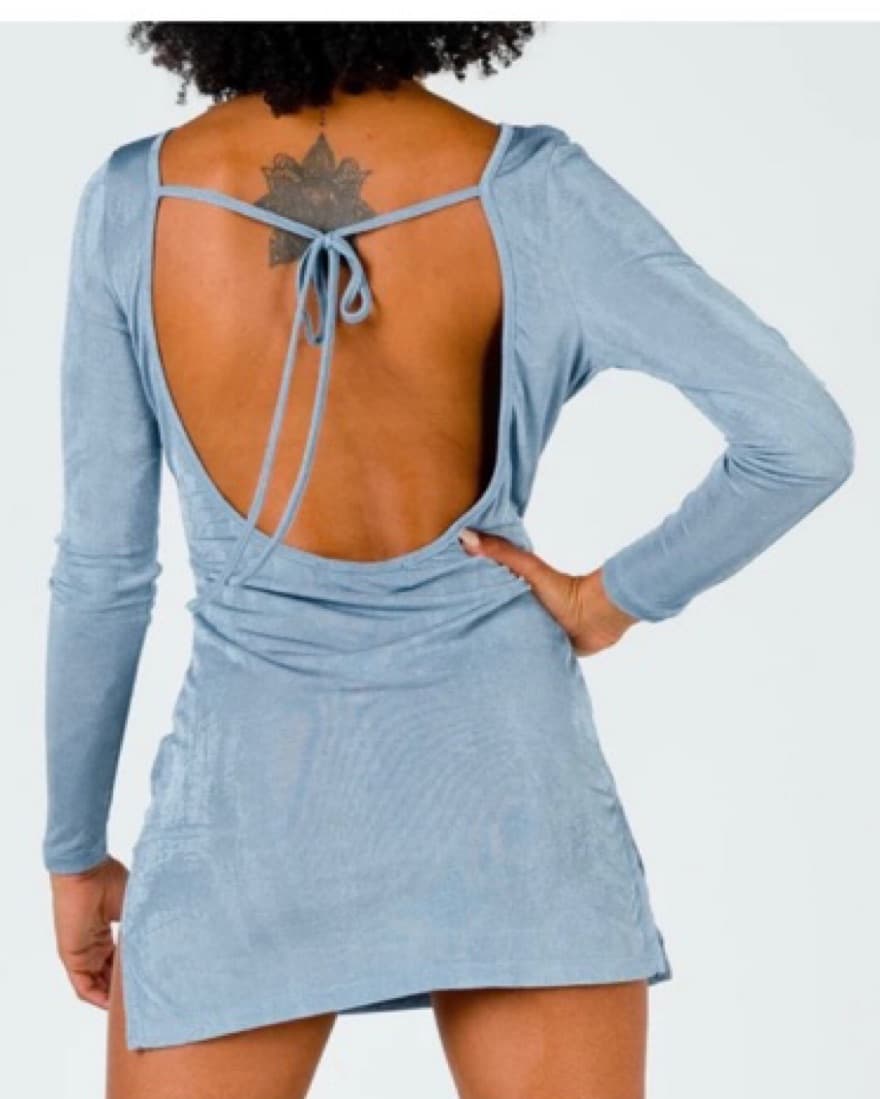 Lioness Light Blue Montana Mini Dress - Image 2