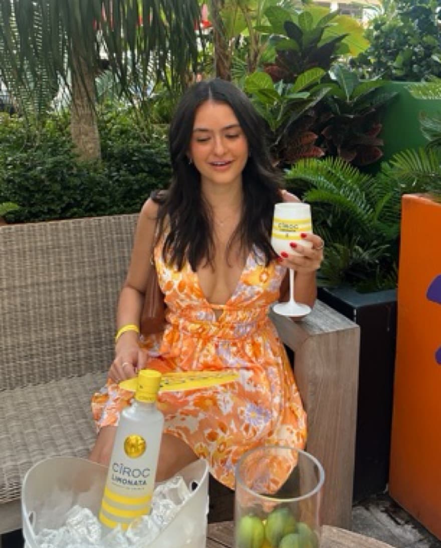 Orange Floral Mini Dress - Image 2