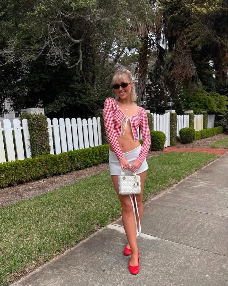 Vibrant Gingham Crop Top (and capris) - Image 1