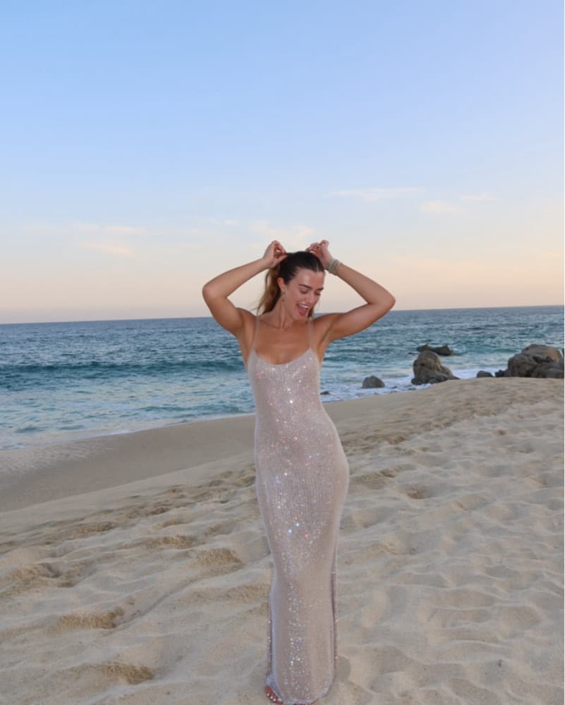 Sequin Sheer Dress - Image 3