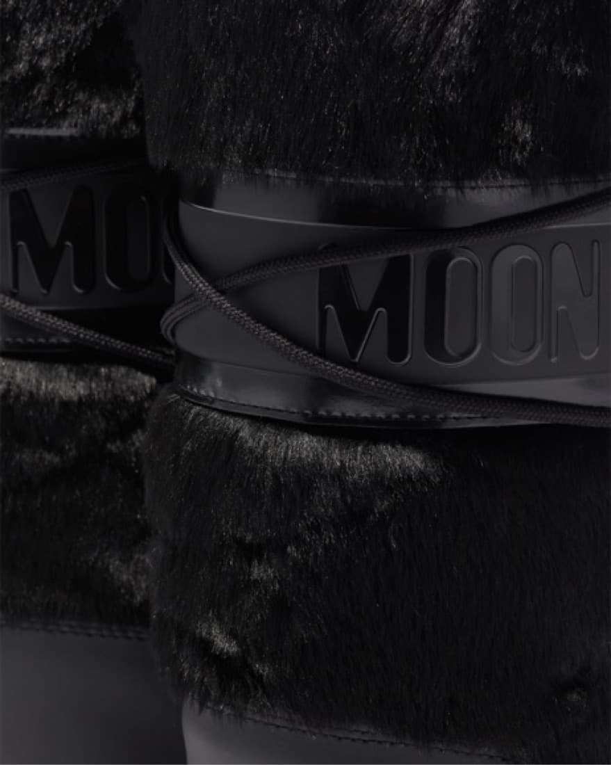 Icon Moon Boot Black Faux Fur - Image 4
