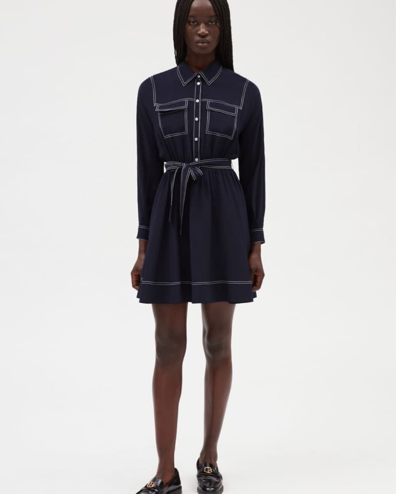 Claude Pierlot Button Up Belted Dress - Image 4