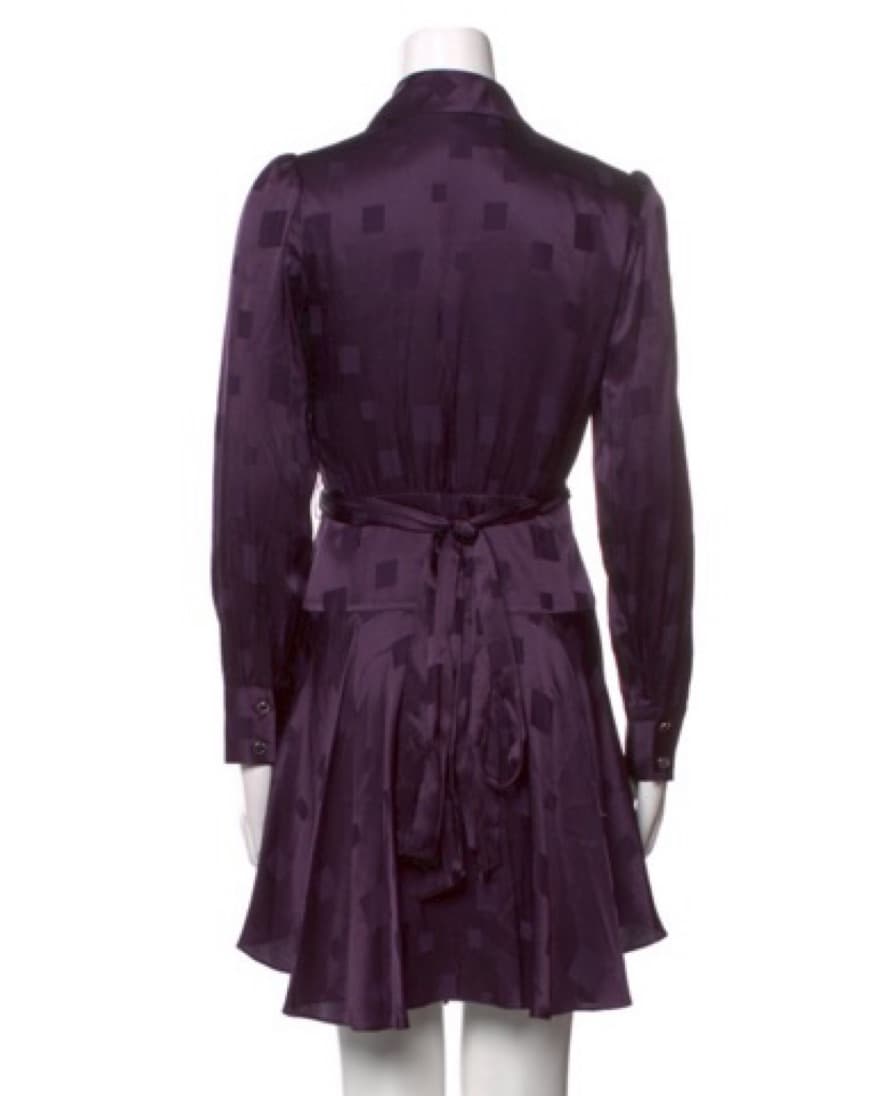 Dark Purple Milly Mini Wrap Dress - Image 2