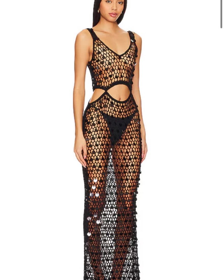 Stunning Sequin Crochet Cover-up - Image 2