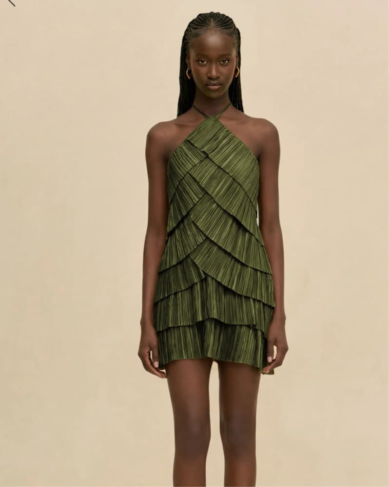 Cult Gaia Varsha Mini Dress Green - Image 1