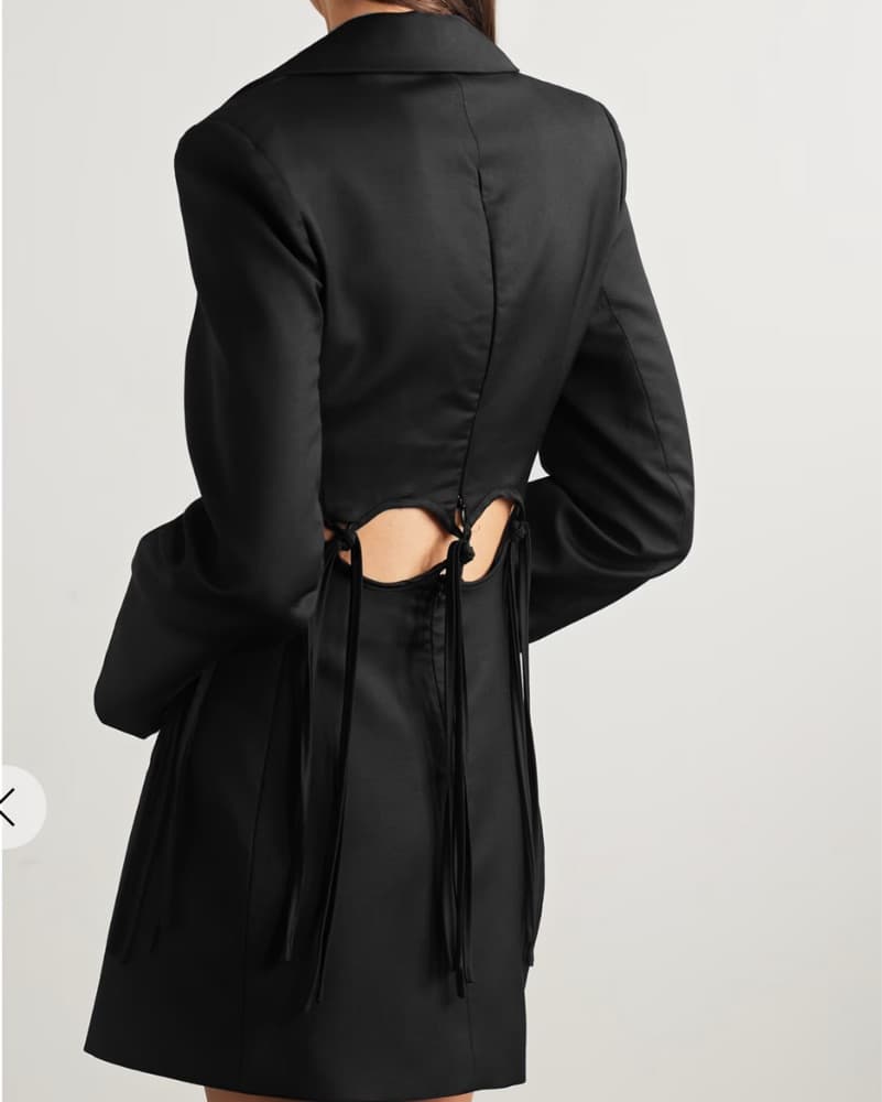 Anna Quan Chic Black Cutout Blazer Dress - Image 2