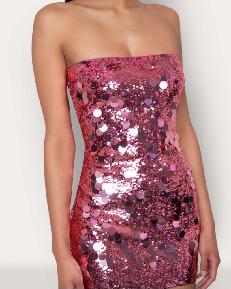 Danielle guizio pink sequin dress  - Image 1