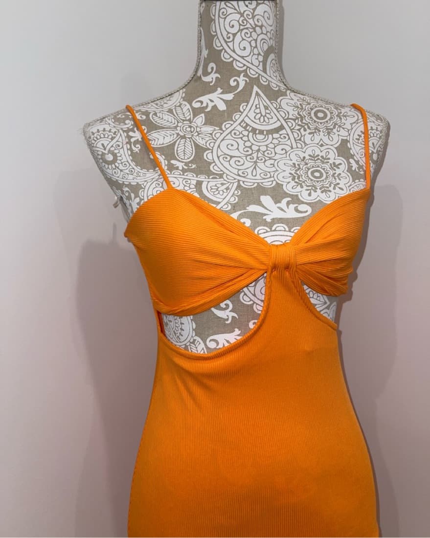 Princess Polly Orange Cut Out Mini Dress - Image 1