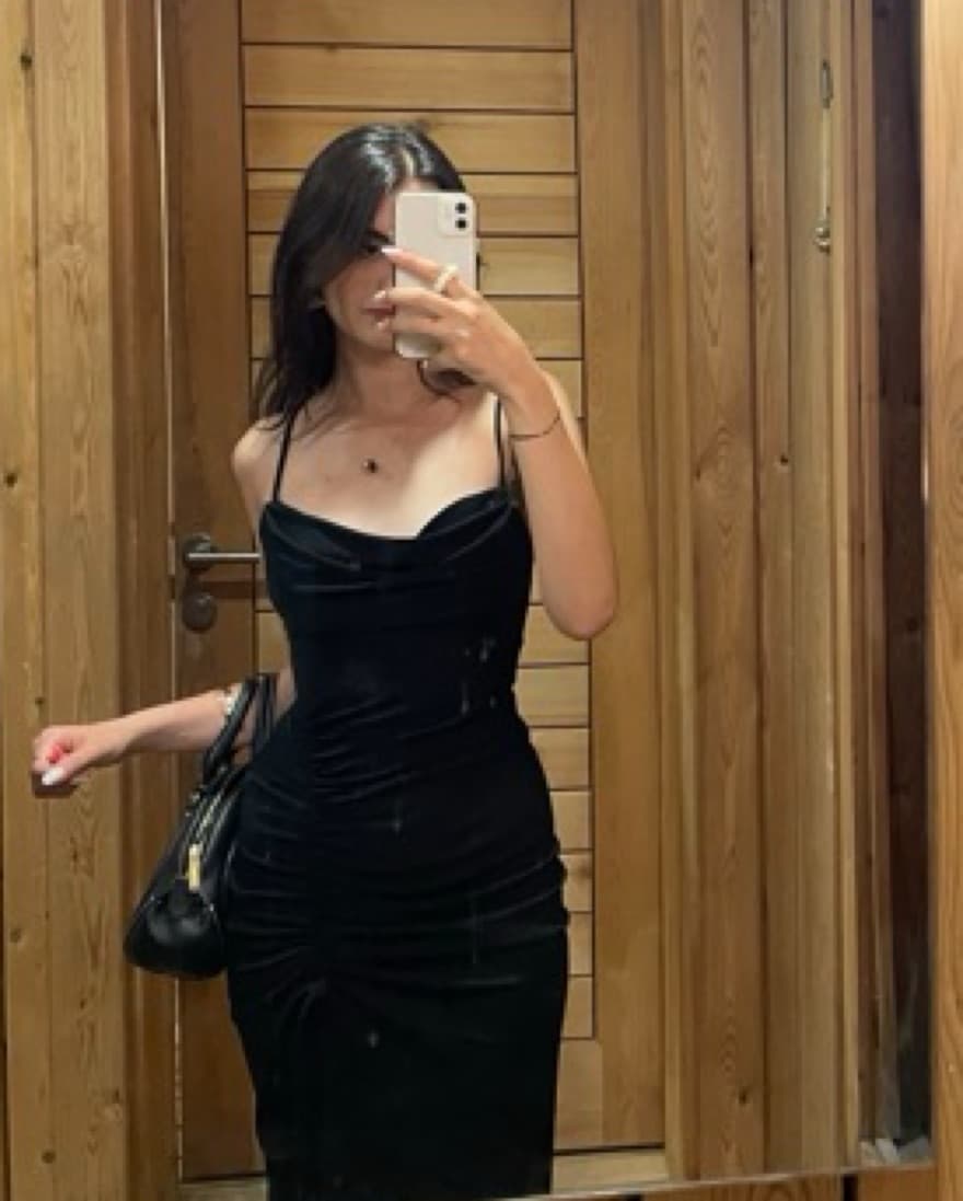 Black Midi Dress - Image 1