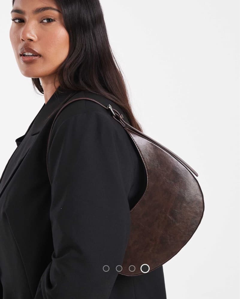 Sleek Leather Hobo Bag - Image 3