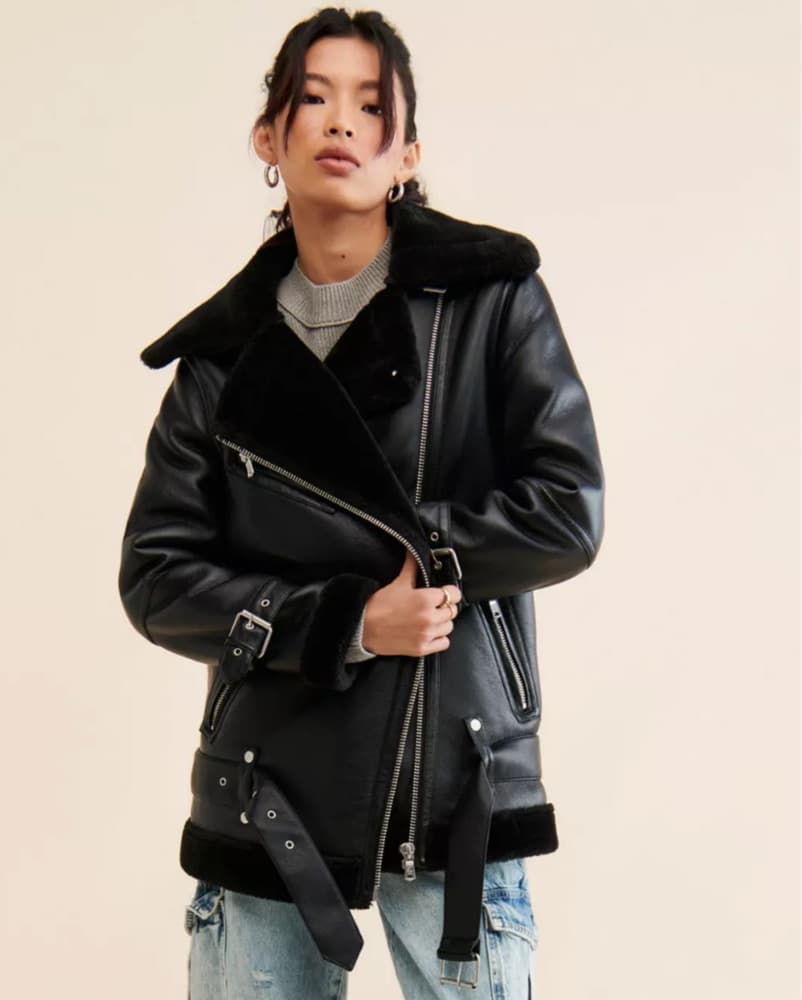 Avec Les Filles Moto Leather Jacket - Image 2