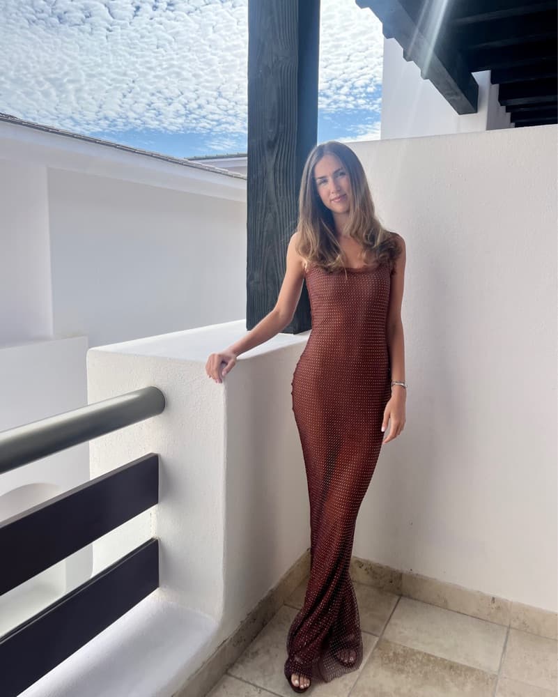 Asos Sheer Sparkle Dress - Image 5