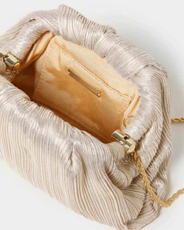 Metallic Clutch with Gold Chain - Image 2