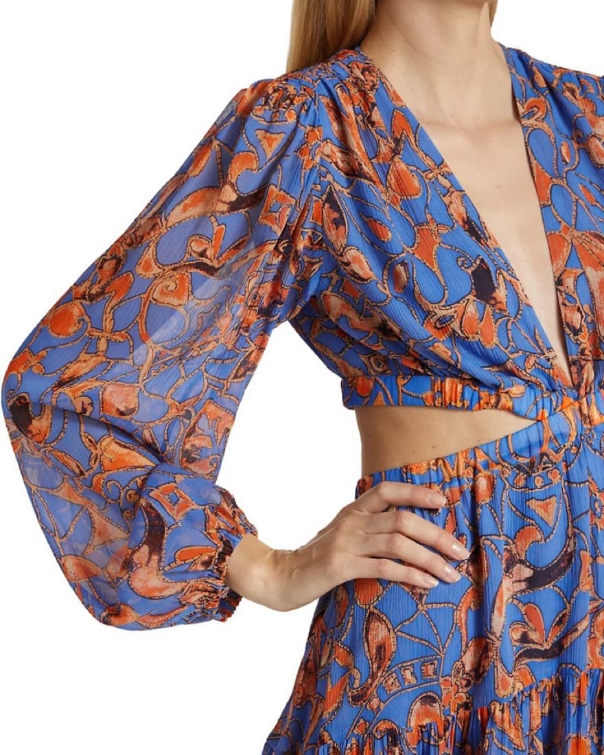Izzy Silk Cut-Out Dress - Image 1