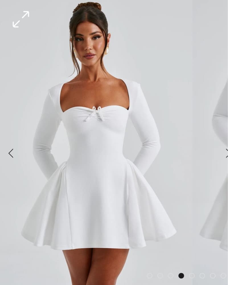 Romantic White Mini Dress - Image 4