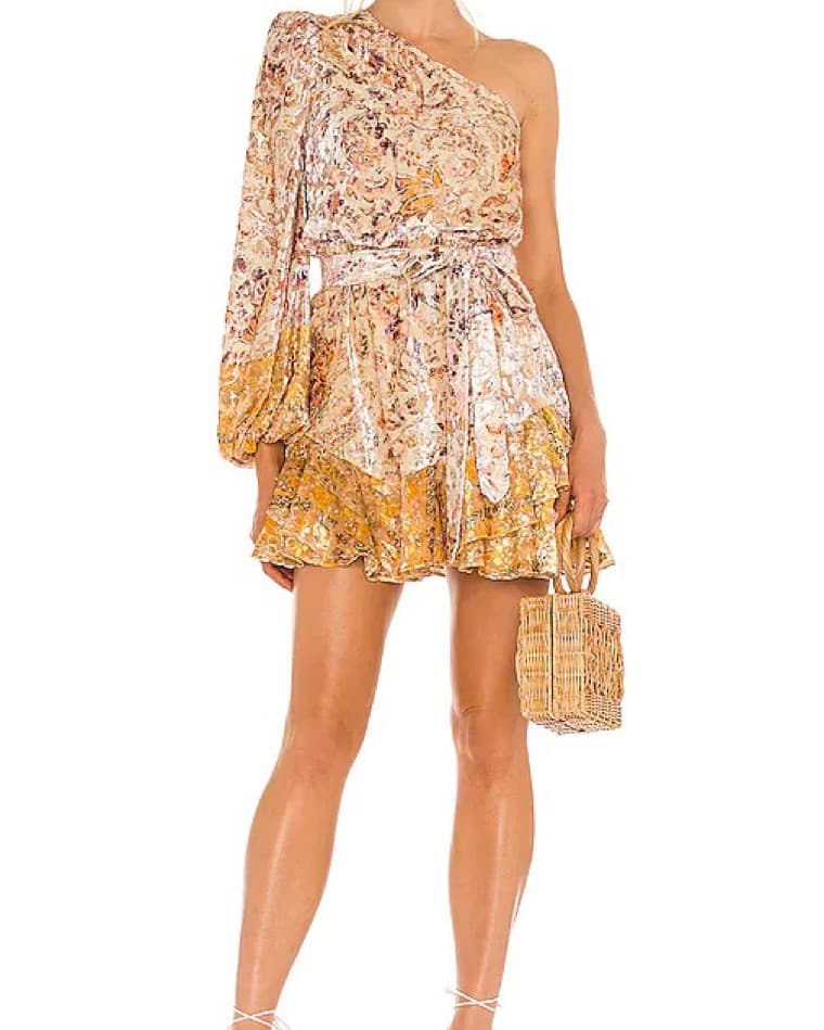 Kalon One Shoulder Belted Mini Dress - Image 1