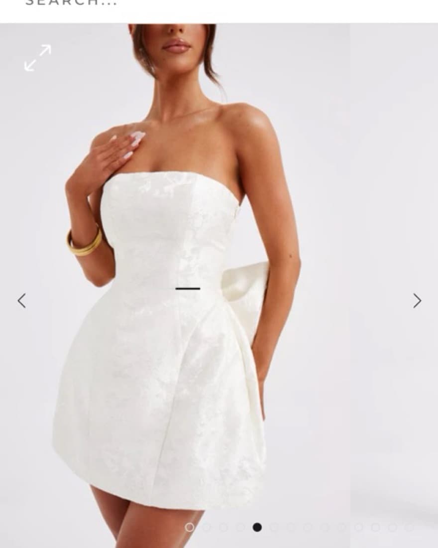 BABYBOO Elenora Mini Dress w/ Bow Ivory - Image 3
