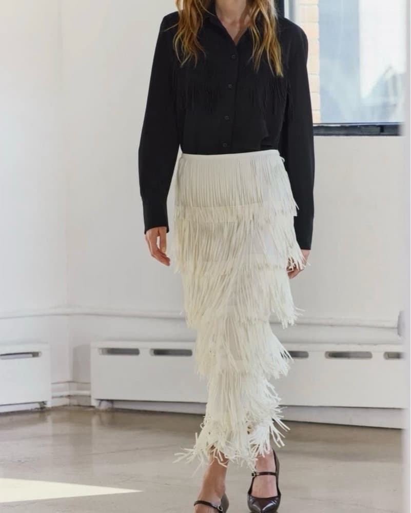 Zara Fringe Maxi Skirt - Image 5