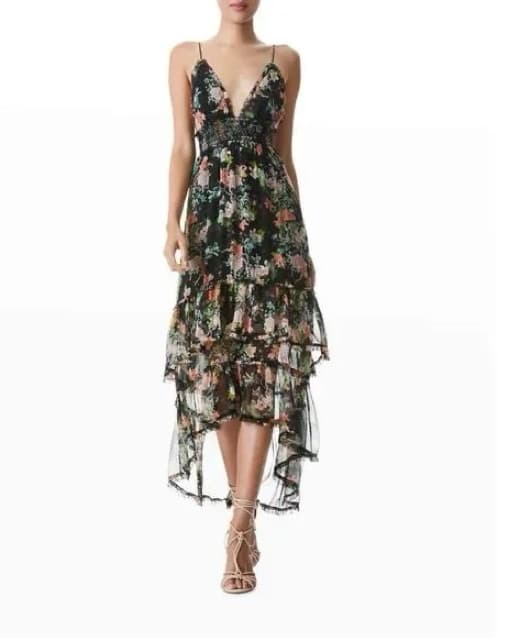 Alice + Olivia Floral Silk Dress - Image 2