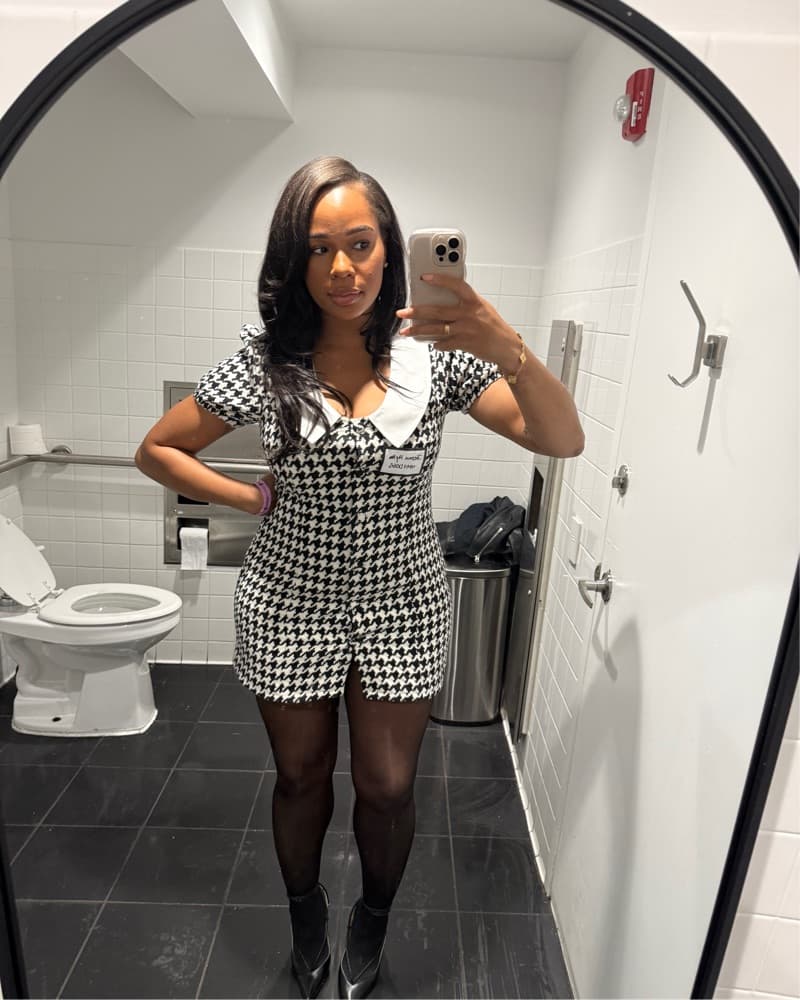 Revolve houndstooth Dress  - Image 1