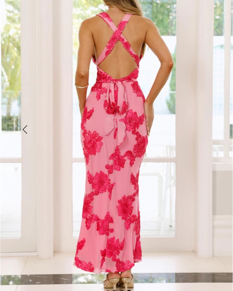 HELLO MOLLY LIME LIGHT MESH HALTER MAXI - Image 5