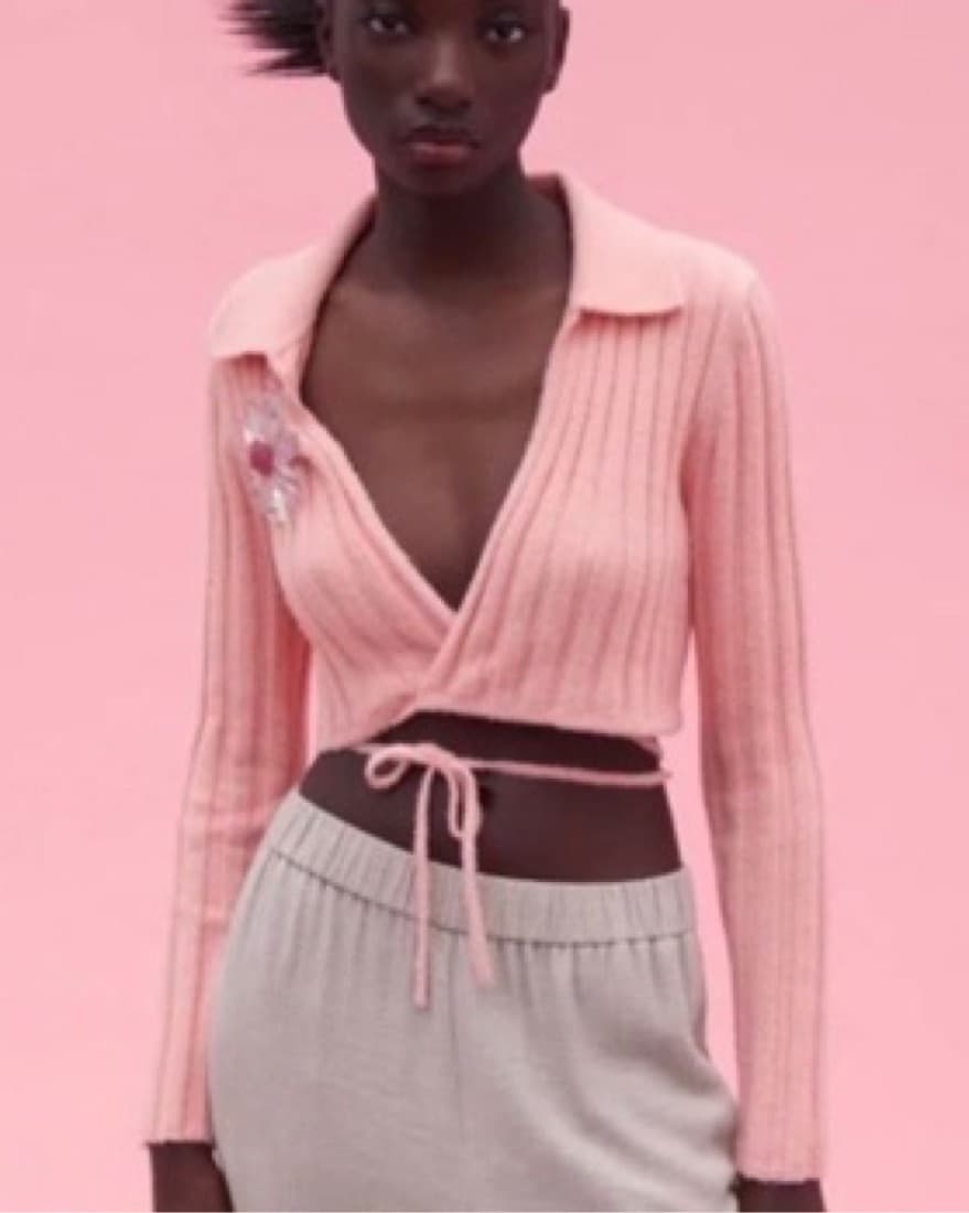 Tied Knit Cardigan - Image 1