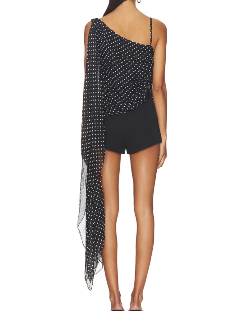 EB Denim Tess Layered Polka Dot Top - Image 2