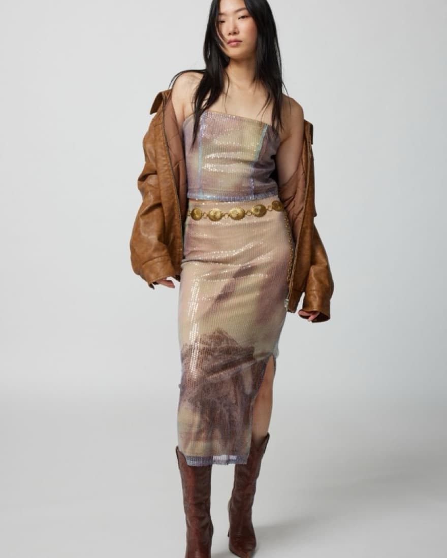 Urban Sequin Mountain Print Set - Image 2