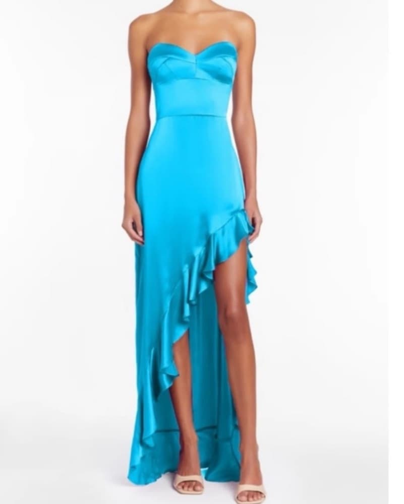 Amanda Uprichard Teal Dress - Image 1