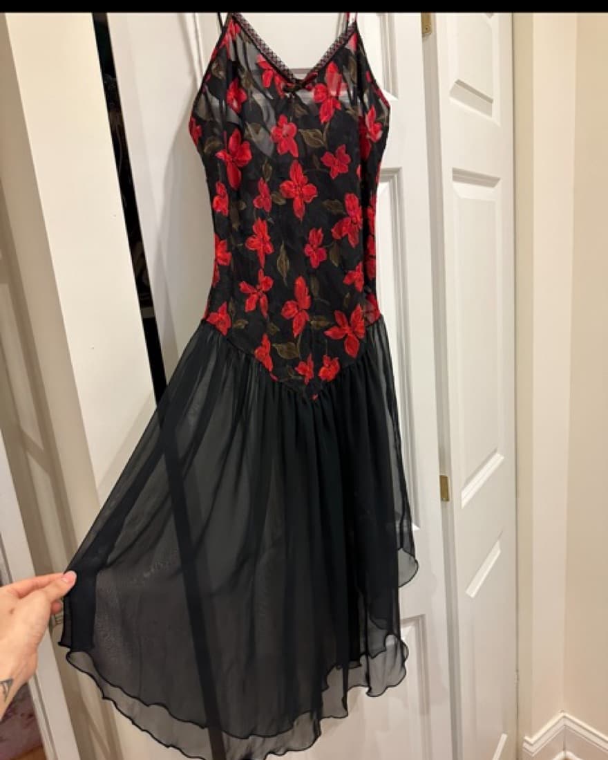 Vintage sheer Midi Dress Size Xs/s - Image 4