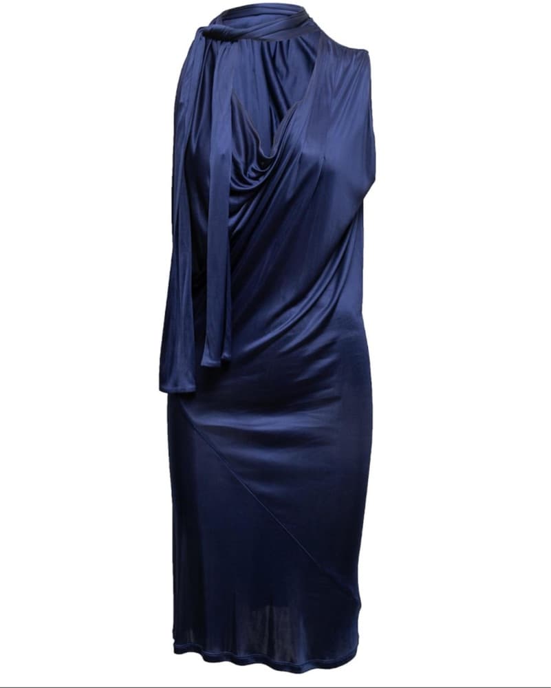 Rare John galliano Silk Navy Dress - Image 1