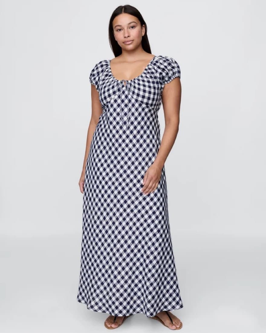 Doen X Gap Blue Gingham Dress  - Image 1