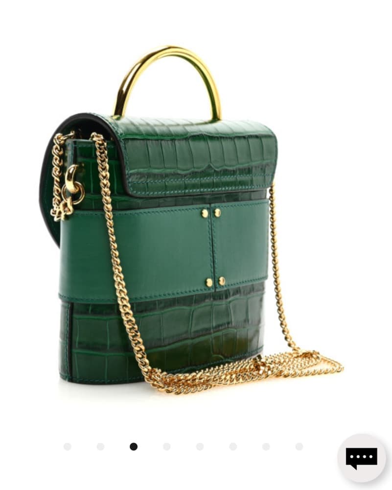 Chloé Green Croc Purse  - Image 2