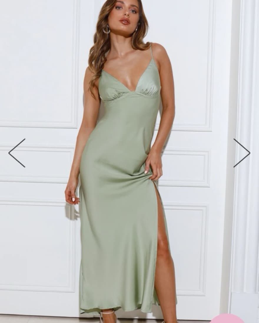 Hello Molly Sage Midi Dress - Image 3