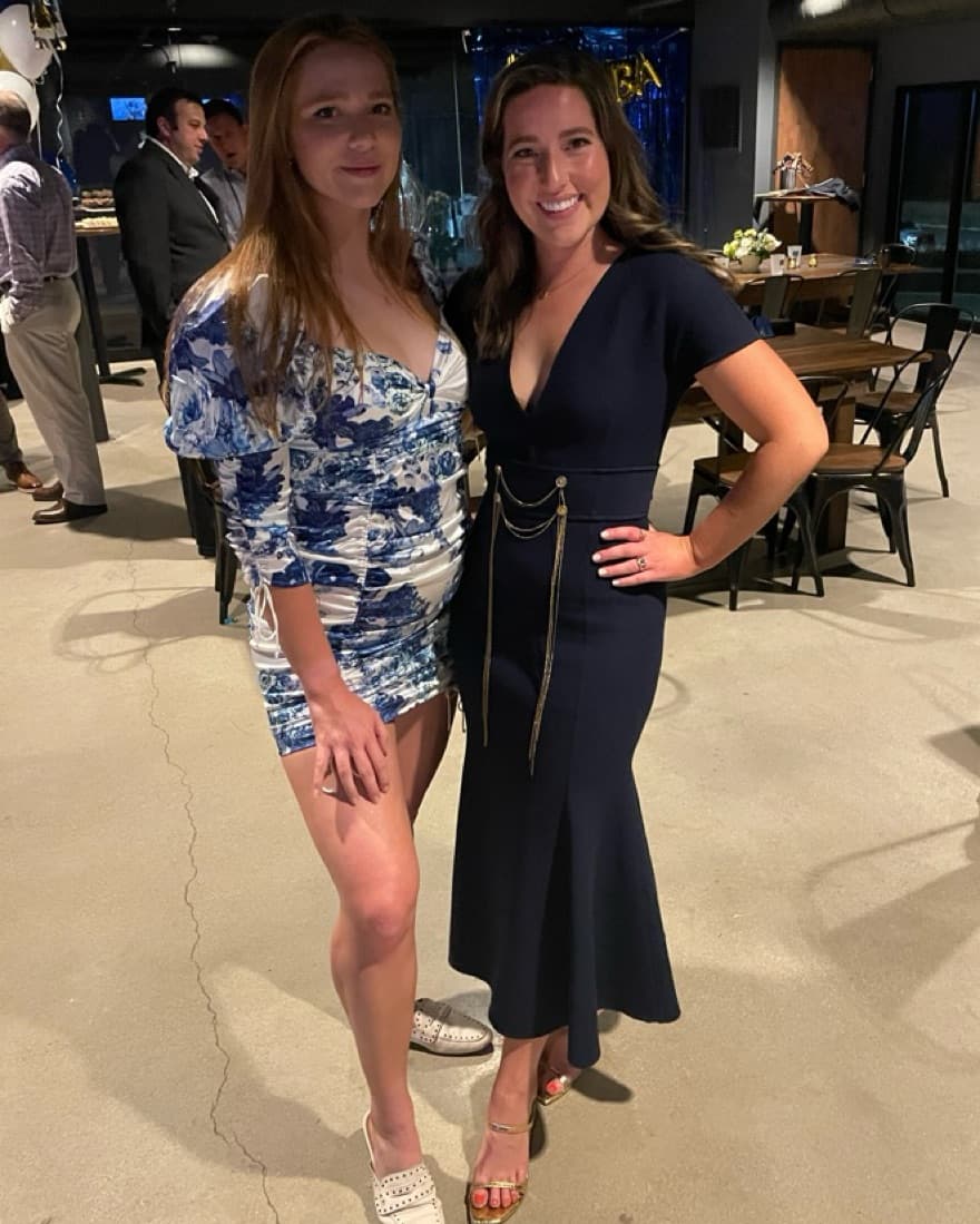 Oscar De La Renta Navy Midi Dress - Image 3