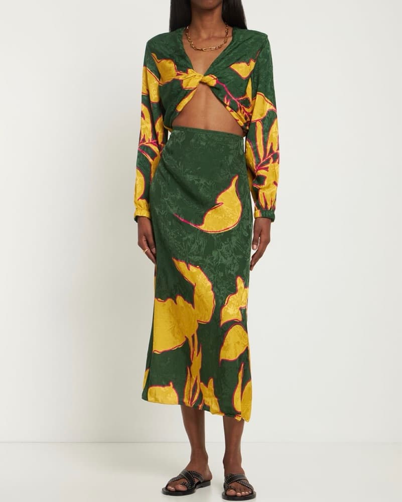 Johanna Ortoz Silk Skirt Set - Image 2
