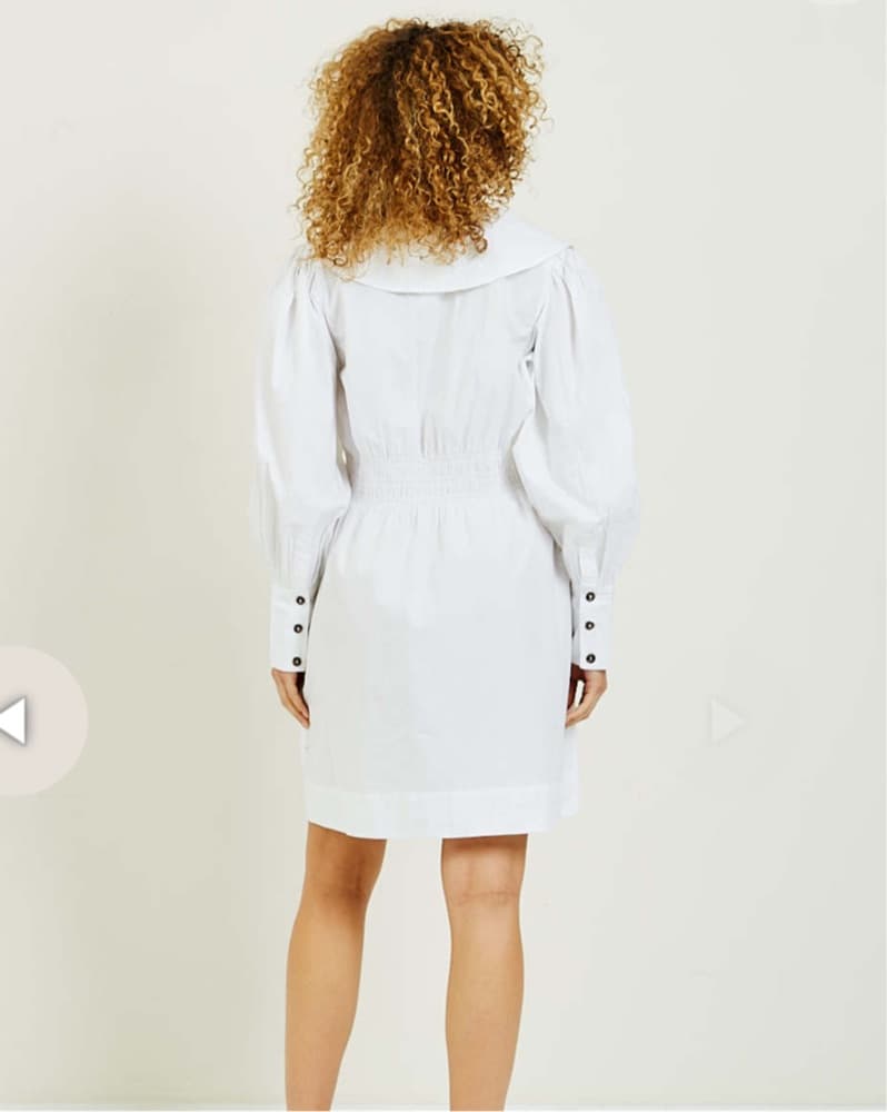 Chic White Puff Sleeve Dress - Image 3
