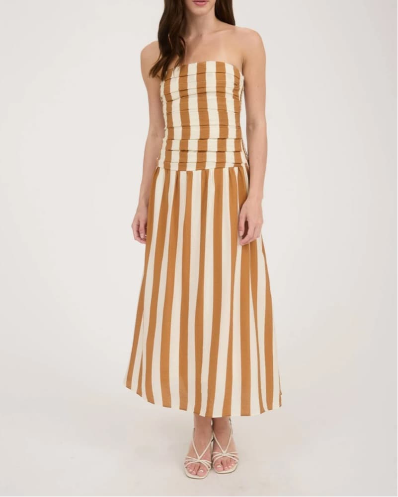 Burnt Orange Stripe Dress - Image 3