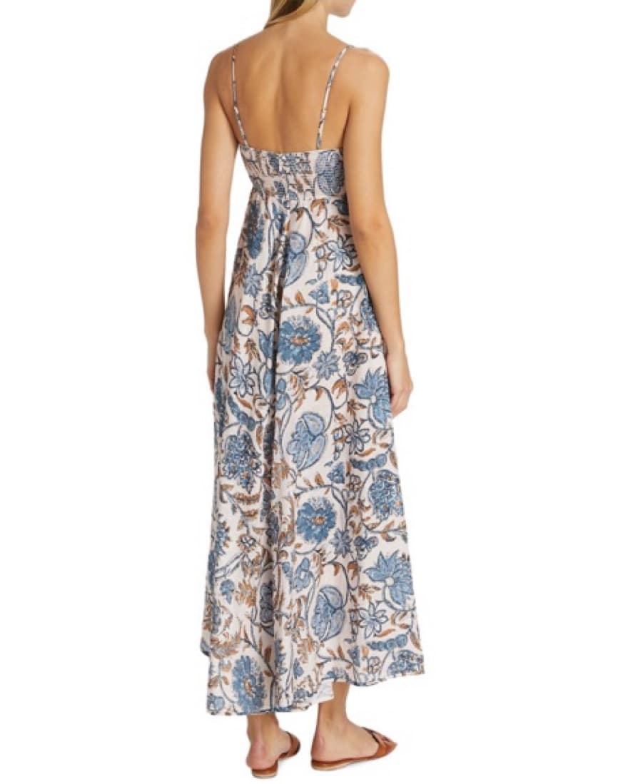 Zimmerman Vitali Linen Maxi Dress Blue - Image 2