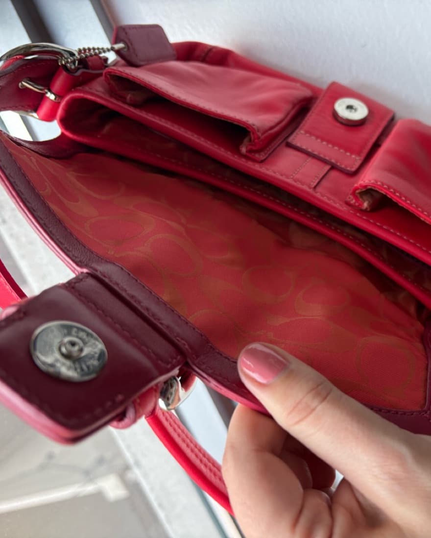 Coach Red Shoulder Bag - Image 4