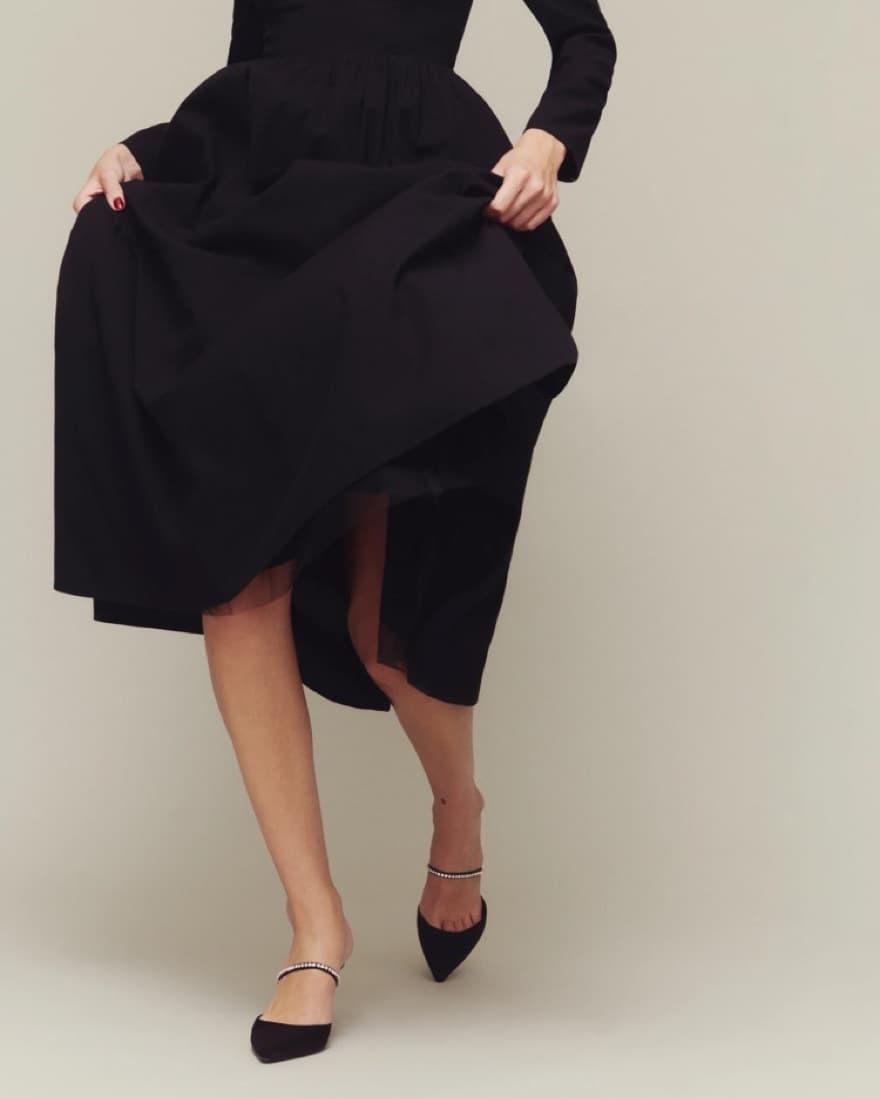 Black Elly Dress From Reformation - Image 2