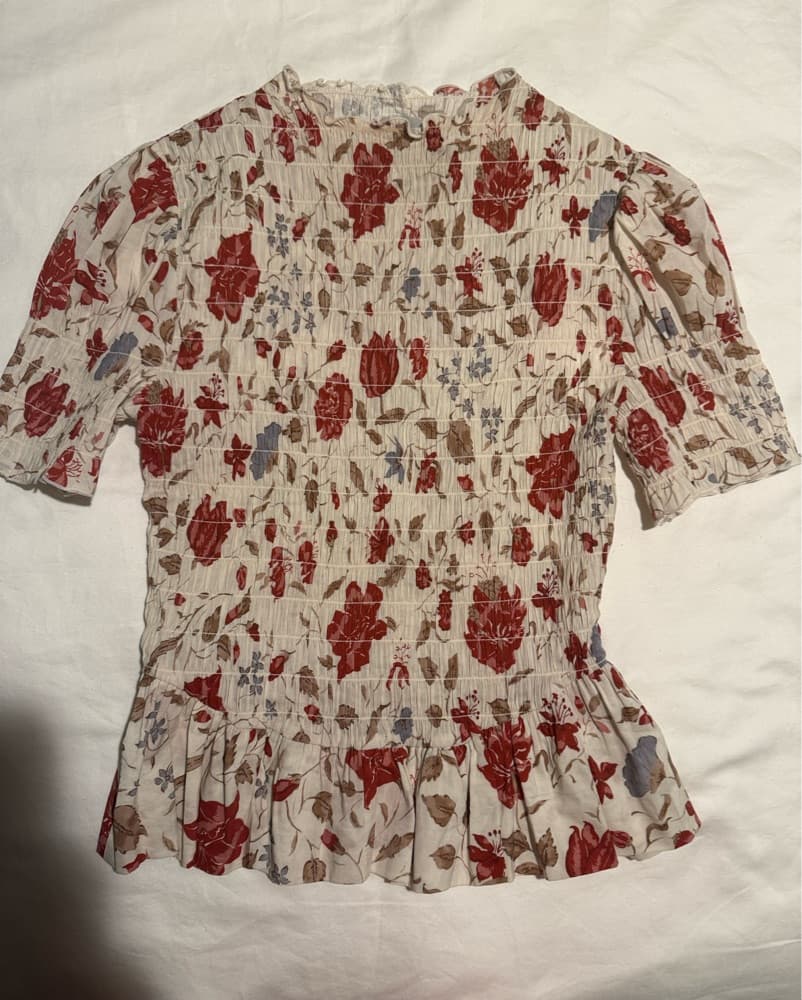 Reformation Floral Puff-Sleeve Top - Image 2
