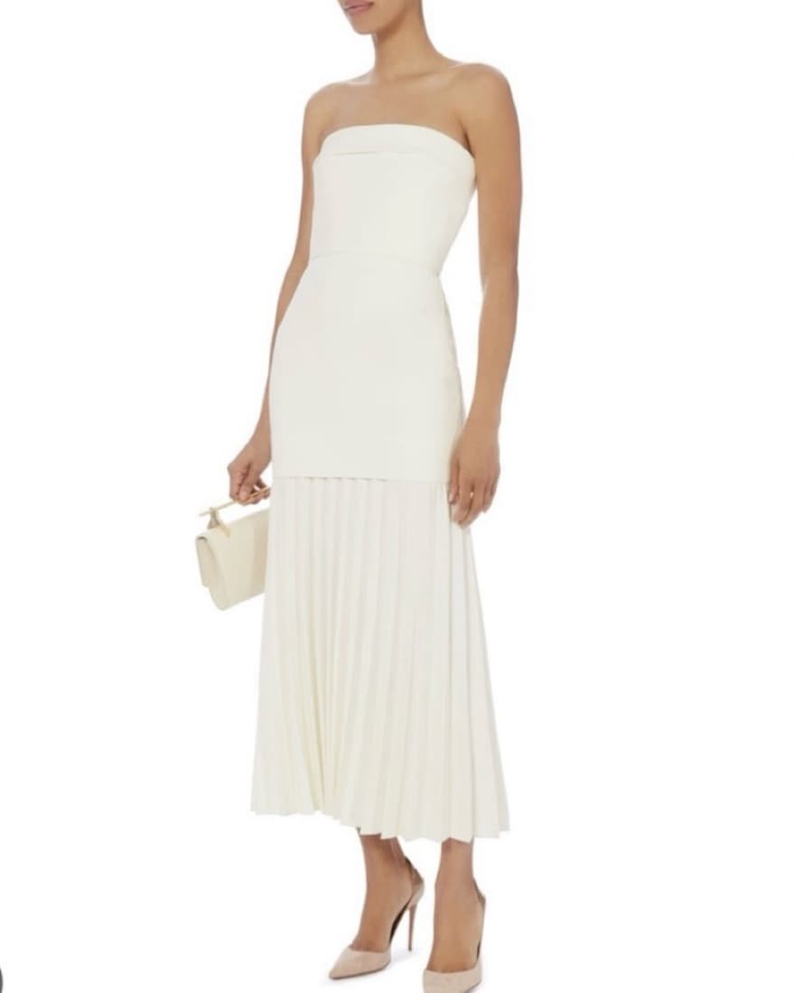 Dion Lee White Pleated Maxi - Image 1